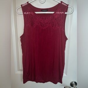 Banana Republic Burgundy Lace Tank Top